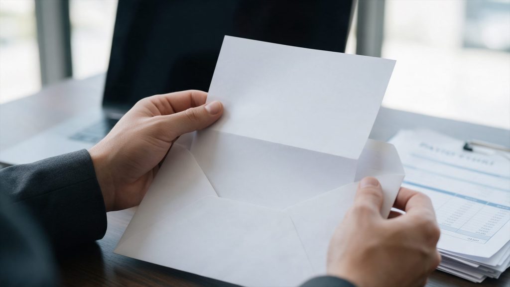 Ofis masasında Home Office’ten gelen resmi mektubu açan eller; Sponsor Licence iptal riski